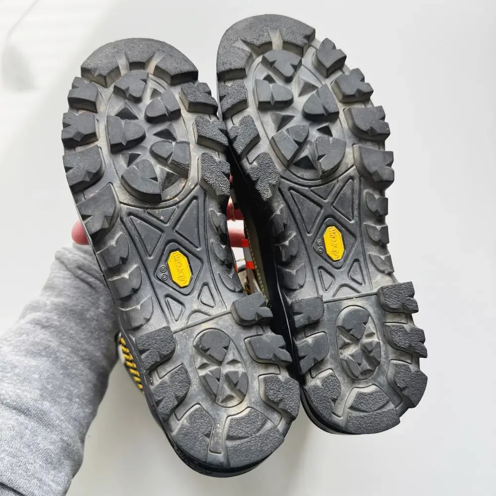 Ganni Green Leather Colorblock Bruna Trekking Hiking Boots Size 7 - Picture 8 of 10